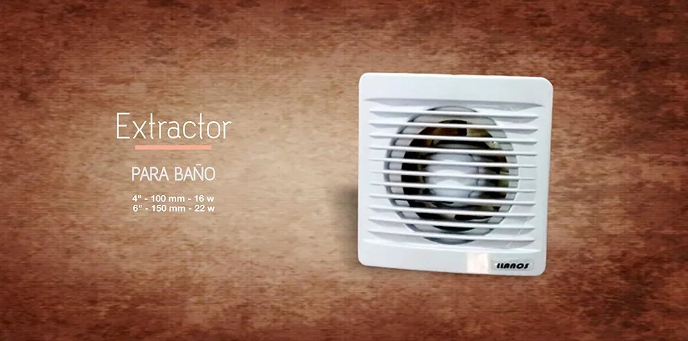 EXTRACTOR LLANOS BAÑO 6" Plástica 150 — vista principal, MCML