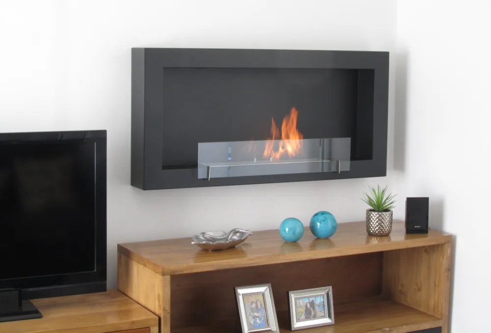 Estufa de Bioetanol BIOHOGAR Noruega XL - De pared 1.20 X 0.58 c/ vidrio — vista principal, Biohogares