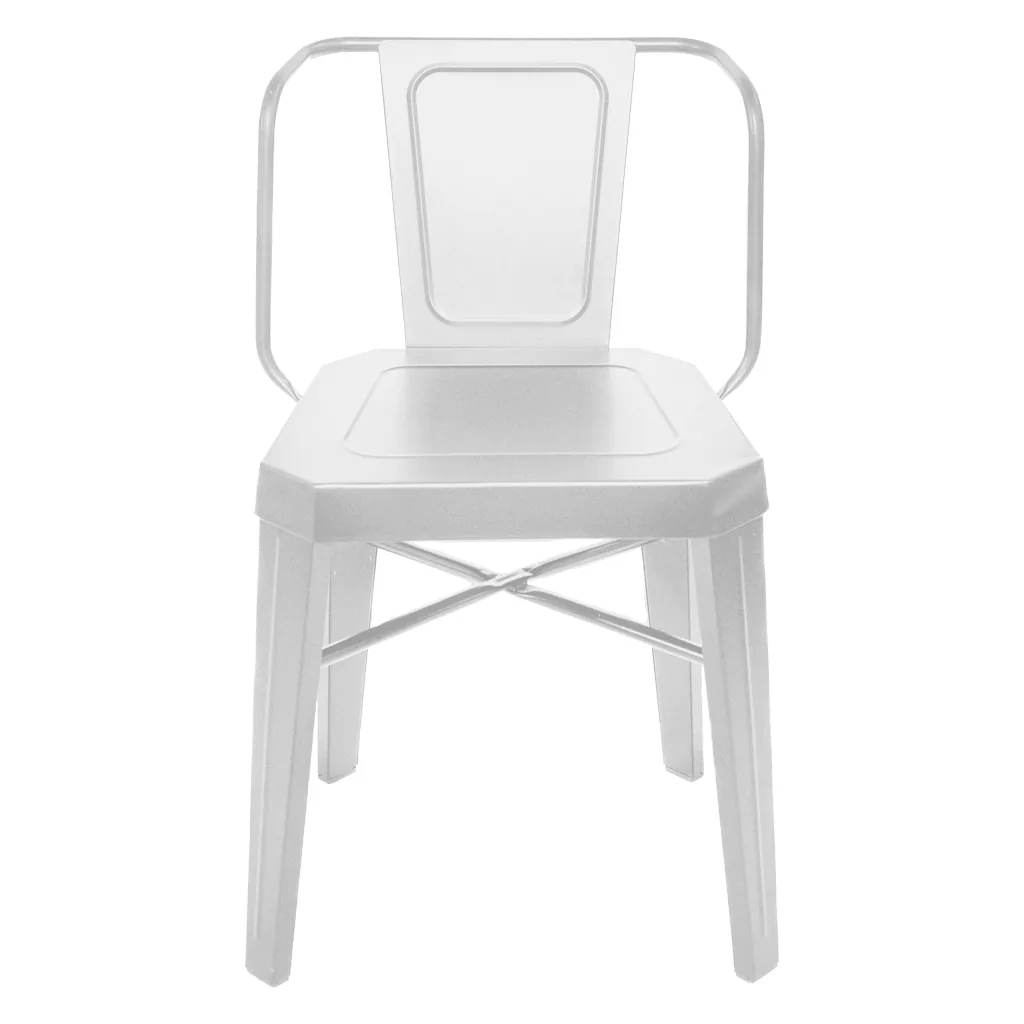 Silla Tromen Runko - Apilable metálica - Blanca — vista principal, Tromen